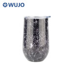 Gobelet à vin isolé sous vide en acier inoxydable à double paroi en forme d'oeuf avec logo personnalisé de 12 oz