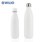 WUJO 17oz/500ml Sublimation Blank Double Wall Stainless Steel Cola Shaped Bottle White