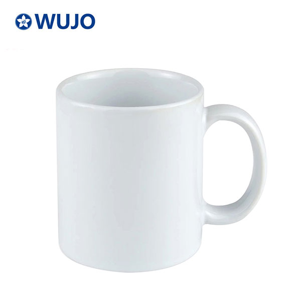 WUJOSUB Blank Sublimation Mug 11oz Plain White Ceramic Sublimation Mug