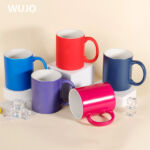 Caneca mágica de cerâmica WUJOSUB 11 onças Caneca que muda de cor para sublimação