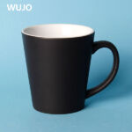 WUJOSUB Mug Kopi Ajaib Keramik 12oz 17oz Mug Berubah Warna Berbentuk Kerucut
