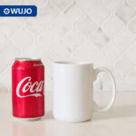 WUJOSUB Vendita calda Tazza da sublimazione in ceramica bianca Tazza da caffè da 15 once a sublimazione