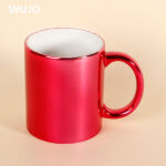 WUJOSUB Ceramic Sublimation Plating Mug 11oz Plating Sublimation Mug for Coffee