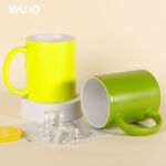 WUJOSUB Colorful 11oz Straight Shape Soft Touch Mug with Sublimation Coating