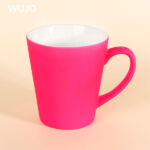 WUJOSUB Ceramic Sublimation Cup 11oz V Shape Soft Touch Sublimation Mug