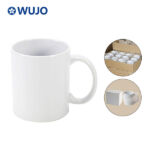 WUJOSUB Blank Sublimation Mug 11oz Plain White Ceramic Sublimation Mug
