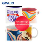 WUJOSUB Blank Sublimation Mug 11oz Plain White Ceramic Sublimation Mug