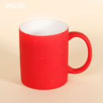 WUJOSUB Nova caneca de mudança de cor de sublimação 11 onças caneca mágica com pontos granulados