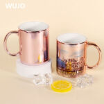 WUJOSUB Ceramic Sublimation Plating Mug 11oz Plating Sublimation Mug for Coffee