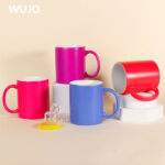 Caneca mágica de cerâmica WUJOSUB 11 onças Caneca que muda de cor para sublimação