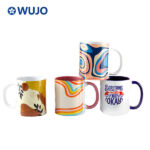 WUJOSUB Blank Sublimation Mug 11oz Plain White Ceramic Sublimation Mug