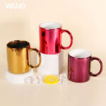 WUJOSUB Ceramic Sublimation Plating Mug 11oz Plating Sublimation Mug for Coffee