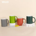 WUJOSUB Colorful 11oz Straight Shape Soft Touch Mug with Sublimation Coating