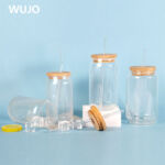 WUJOSUB 승화 유리 머그잔 소다 캔 16온스 승화 유리 맥주 캔 클리어